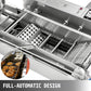 Automatic Medu Vadai Making Machine  7L Hopper Medu Maker with 3 Sizes Moulds 110V Medu Fryer with Intelligent Control Panel 304 Stainless Steel Auto Medu Vada